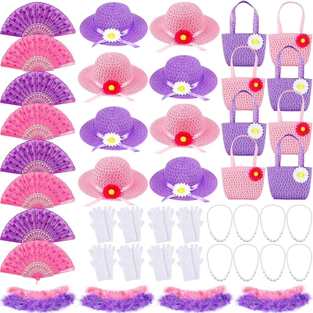 Amazon.com: 48 Pcs Girls Tea Party Dress up Playset Includes
